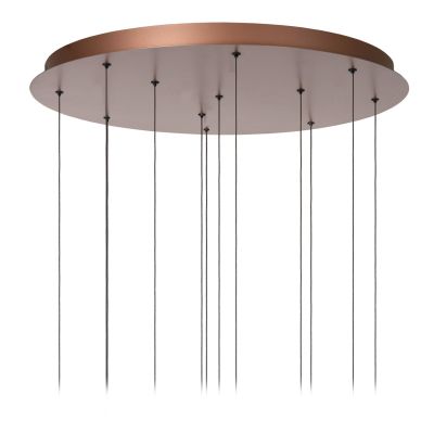 Lucide JASMINE - Pendant light - Ø 75 cm - LED Dim. - CCT - 12x4,5W 2200K/3300K - Suitable for double-height spaces and high ceiling - Copper - Premium
